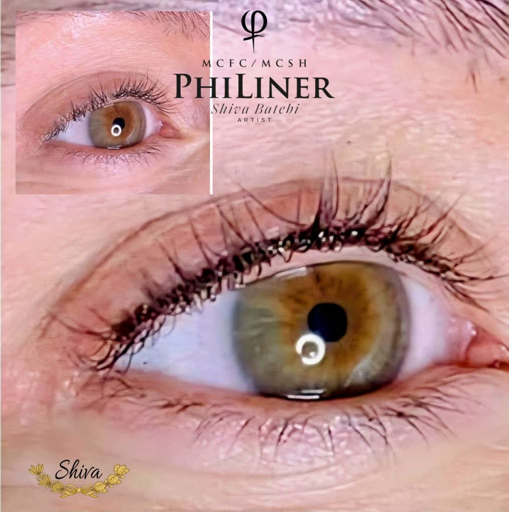 Vorher-Nachher Vergleich der Wimpernkranzverdichtung mit PhiLiner von zertifizierter PhiArtistin in Mannheim – natürliche und dichte Wimpernoptik