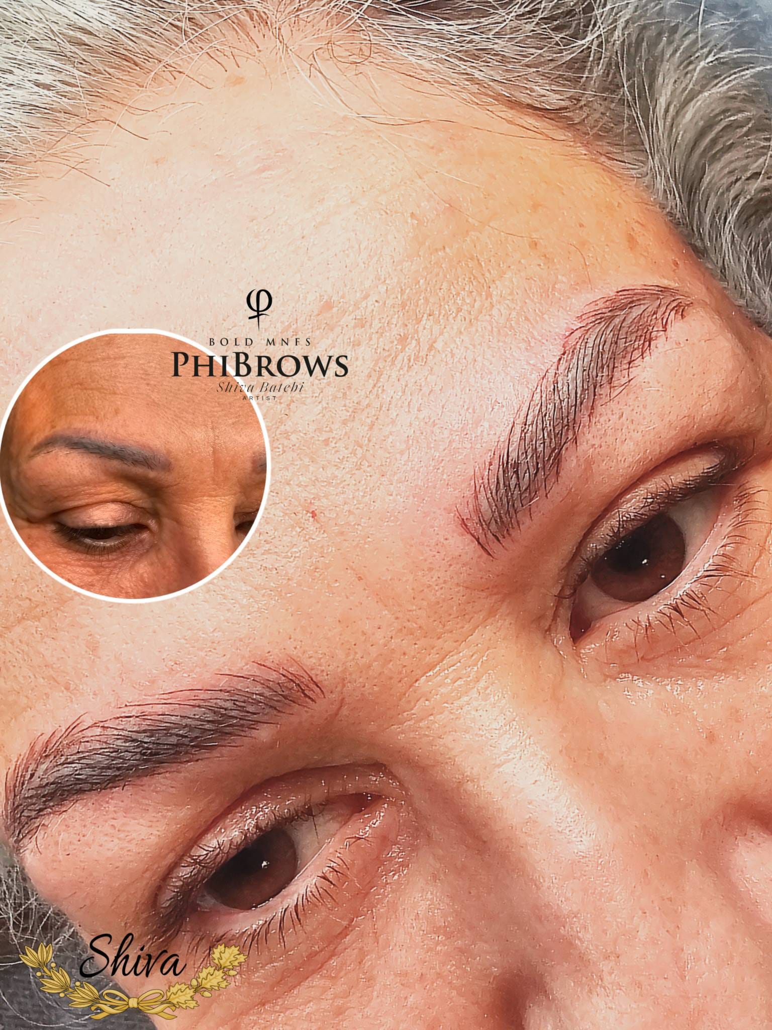 Microblading in Mannheim Ergebnis beider Augenbrauen – PhiBrows-Technik von zertifizierter PhiArtistin